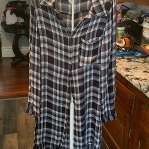 PQLA  button down‎ casual hi lo tunic . Worn once